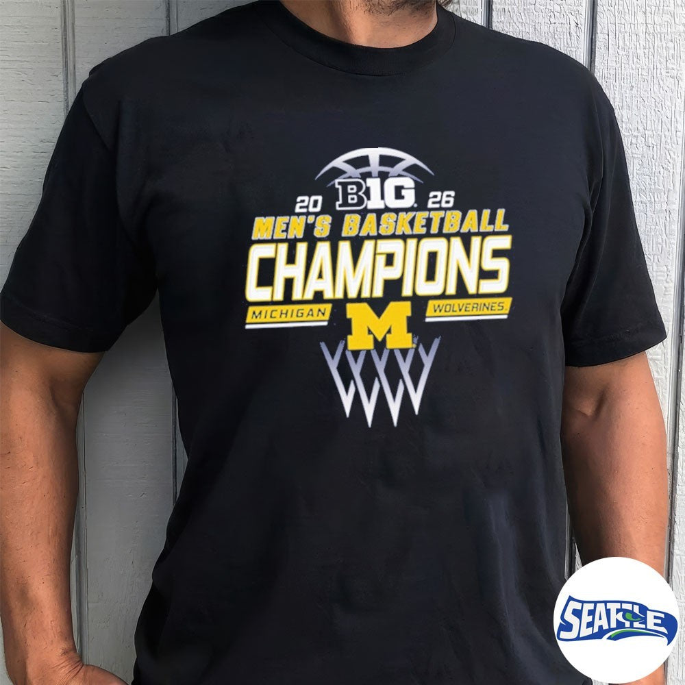 Michigan Wolverines 2026 Big Ten Men’s Basketball Regular Season Champions Locke shirt