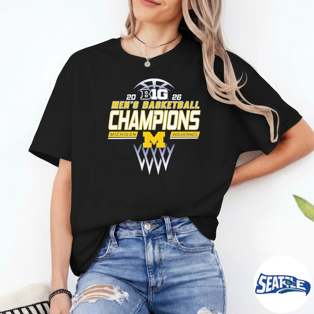 Michigan Wolverines 2026 Big Ten Men’s Basketball Regular Season Champions Locke shirt