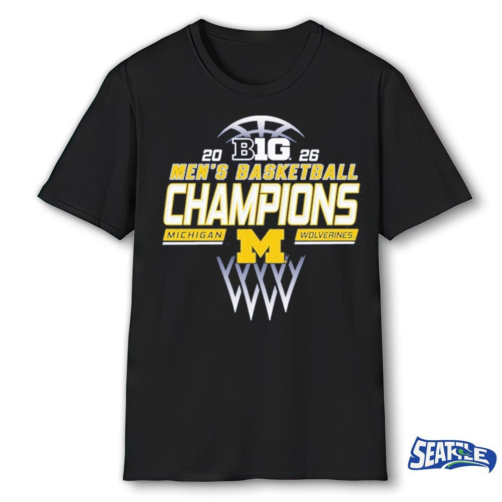Michigan Wolverines 2026 Big Ten Men’s Basketball Regular Season Champions Locke shirt