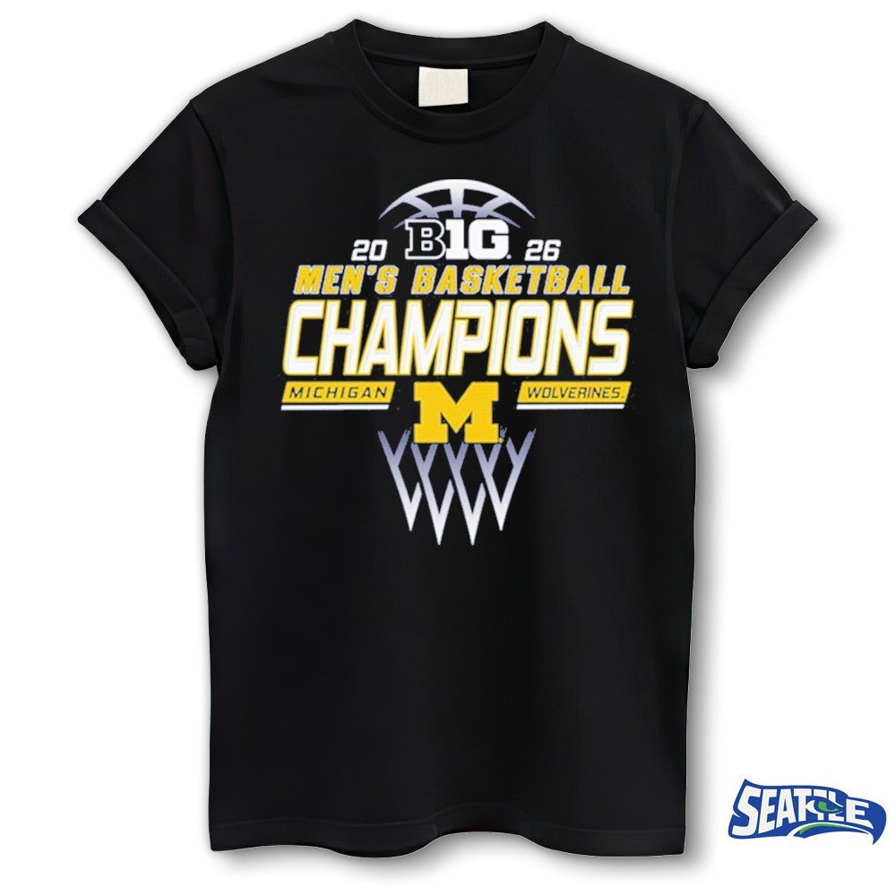 Michigan Wolverines 2026 Big Ten Men’s Basketball Regular Season Champions Locke shirt
