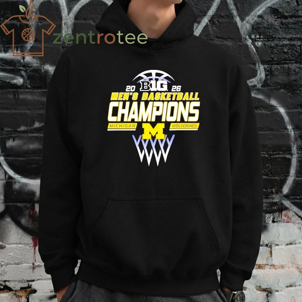 Michigan Wolverines 2026 Big Ten Men’s Basketball Regular Season Champions Locker Room tee