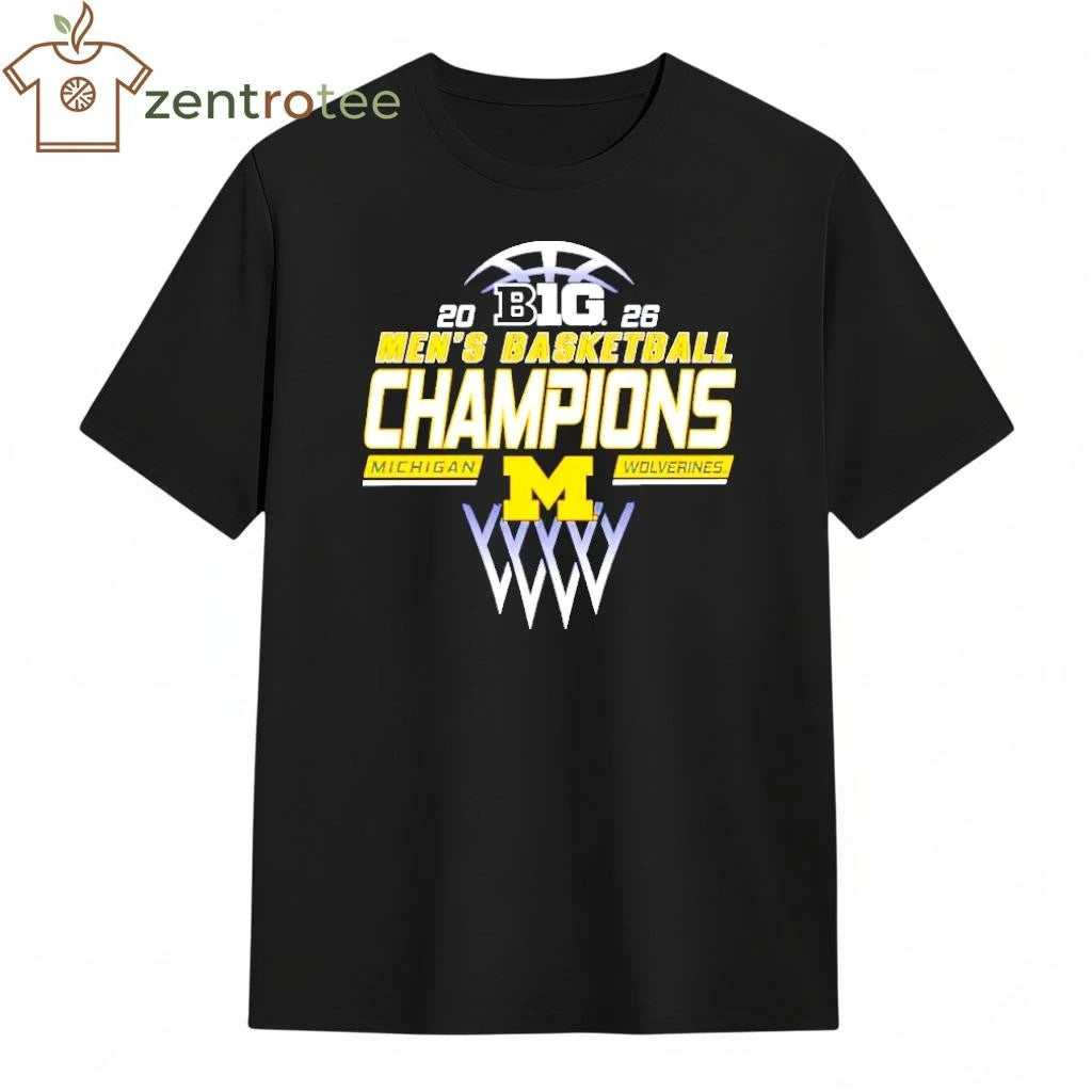 Michigan Wolverines 2026 Big Ten Men’s Basketball Regular Season Champions Locker Room tee