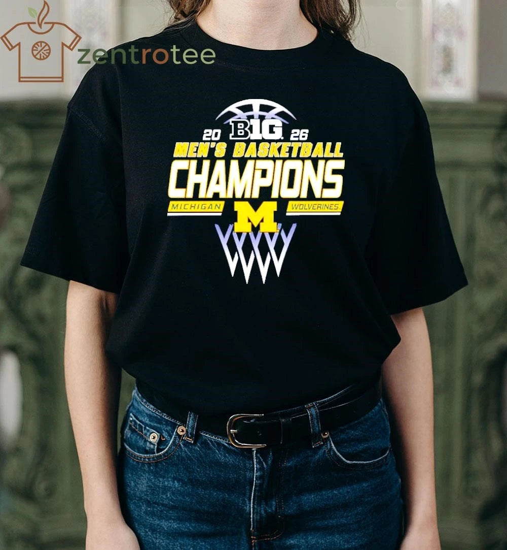 Michigan Wolverines 2026 Big Ten Men’s Basketball Regular Season Champions Locker Room tee