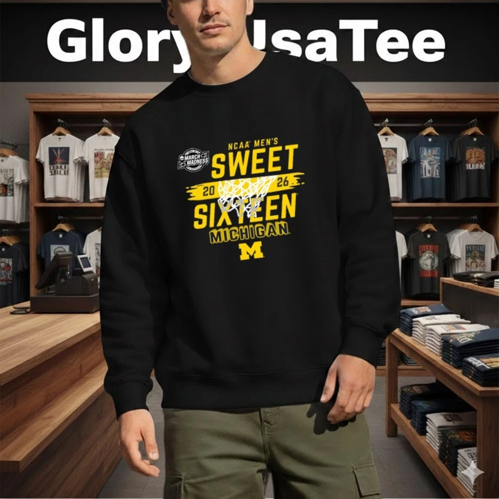 Michigan Wolverines 2026 NCAA Men’s Basketball Sweet 16 Shirt