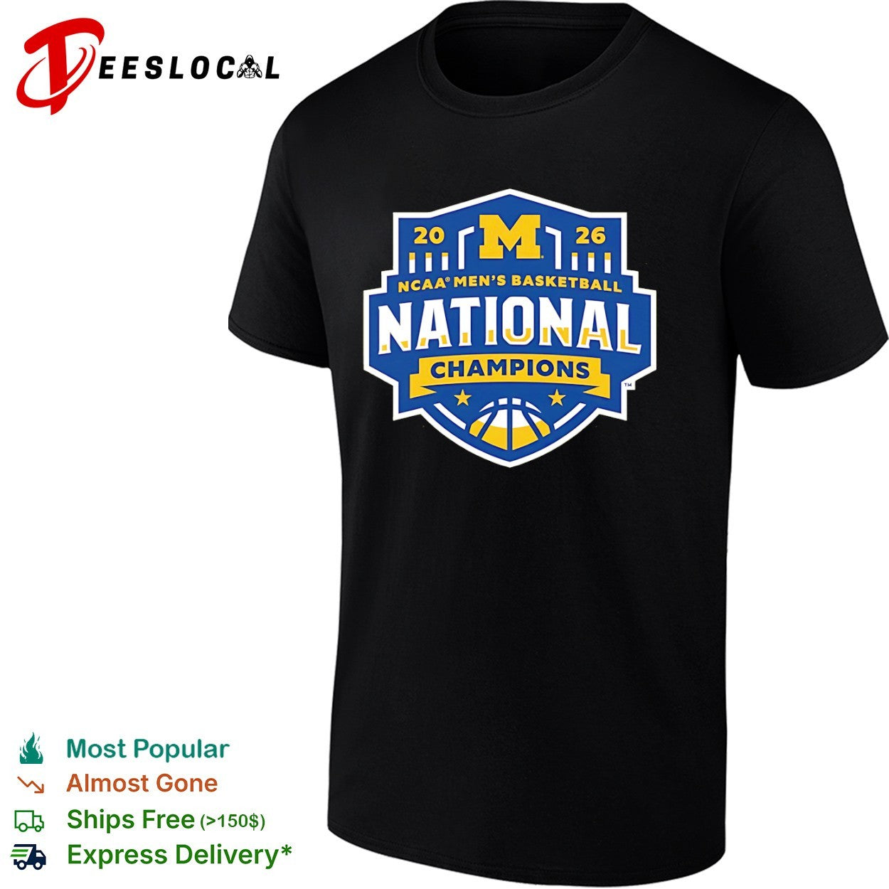 Michigan Wolverines 2026 NCAA mens basketball national champions sports logo shirt