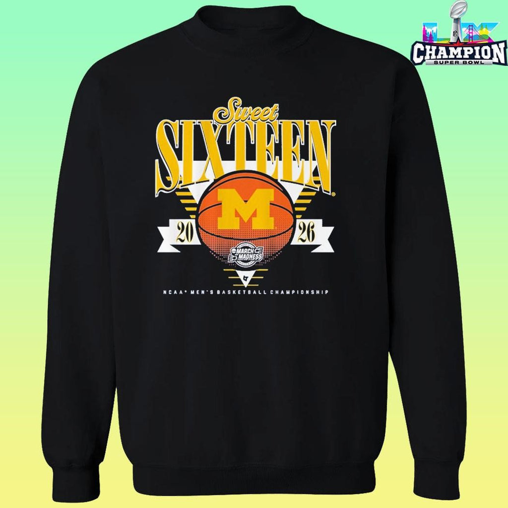 Michigan Wolverines 2026 Sweet Sixteen Ncaa Men’s Basketball Championship Shirt