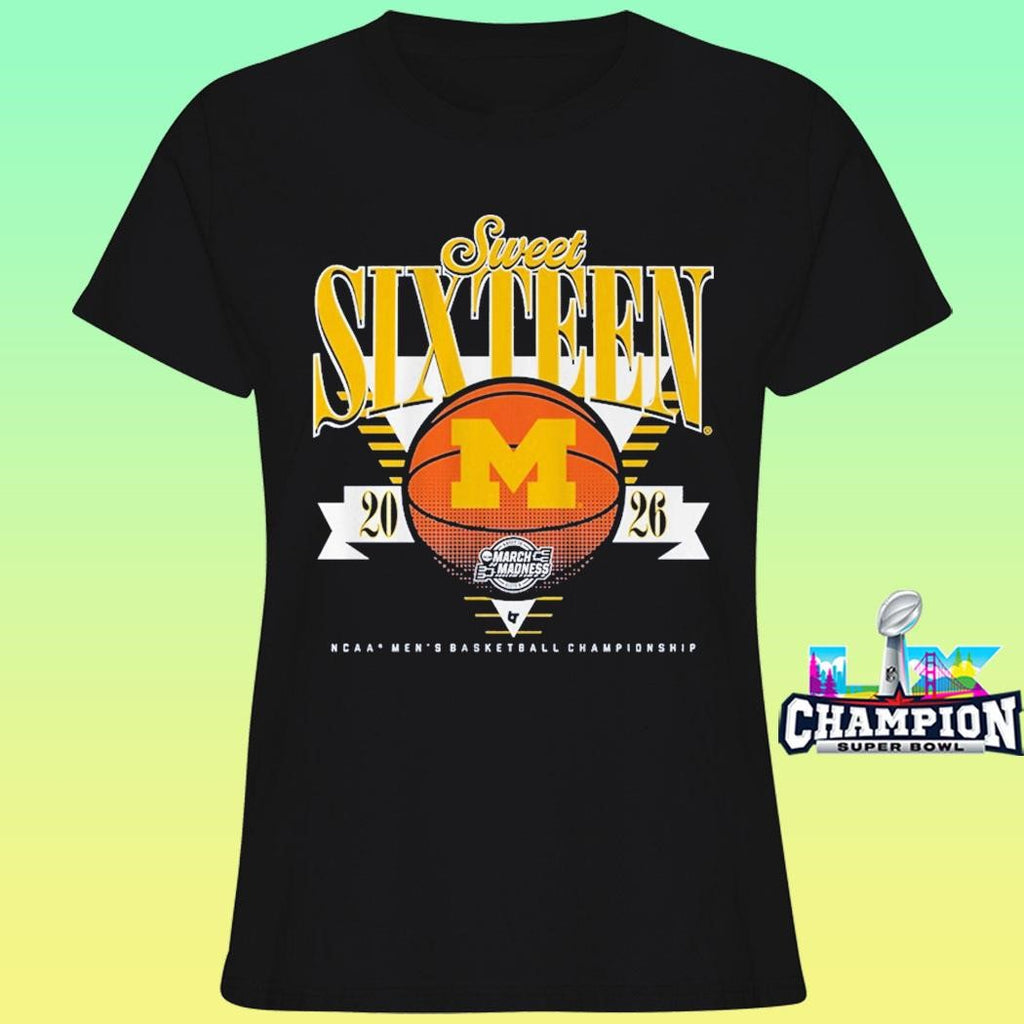 Michigan Wolverines 2026 Sweet Sixteen Ncaa Men’s Basketball Championship Shirt