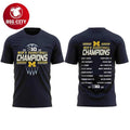 Michigan Wolverines Basketball 2026 Big Ten Regular Season Two Sided Shirt