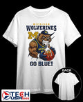 Michigan Wolverines Basketball go Blue mascot shirt