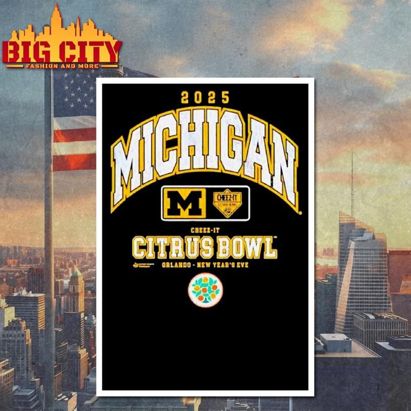Michigan Wolverines Cheez-It Citrus Bowl 2025 Shirt