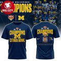 Official Michigan Wolverines Citrus Bowl Champions Two Sided Shirt
