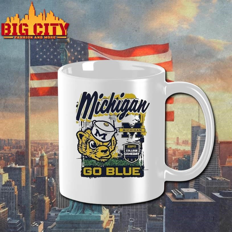 Michigan Wolverines College Gameday 2025 Mascot Go Blue Shirt