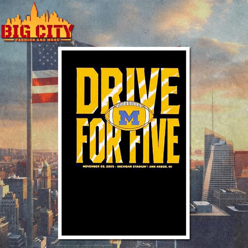 Michigan Wolverines Drive for Five 2025 Shirt