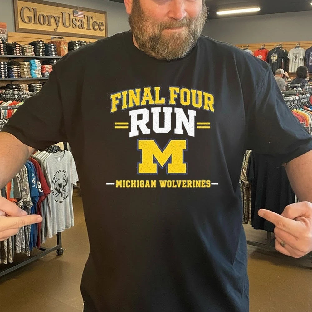 Michigan Wolverines Final Four Run for Game Day and Tournament Basketball Shirt