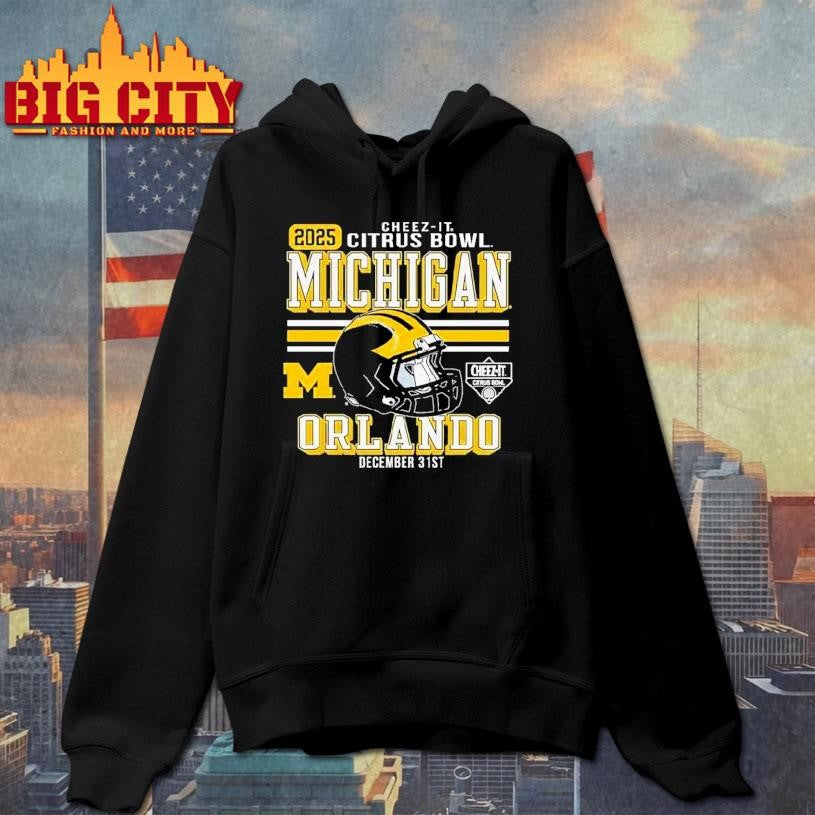 Michigan Wolverines Football Cheez-it Citrus Bowl 2025 Helmet Shirt