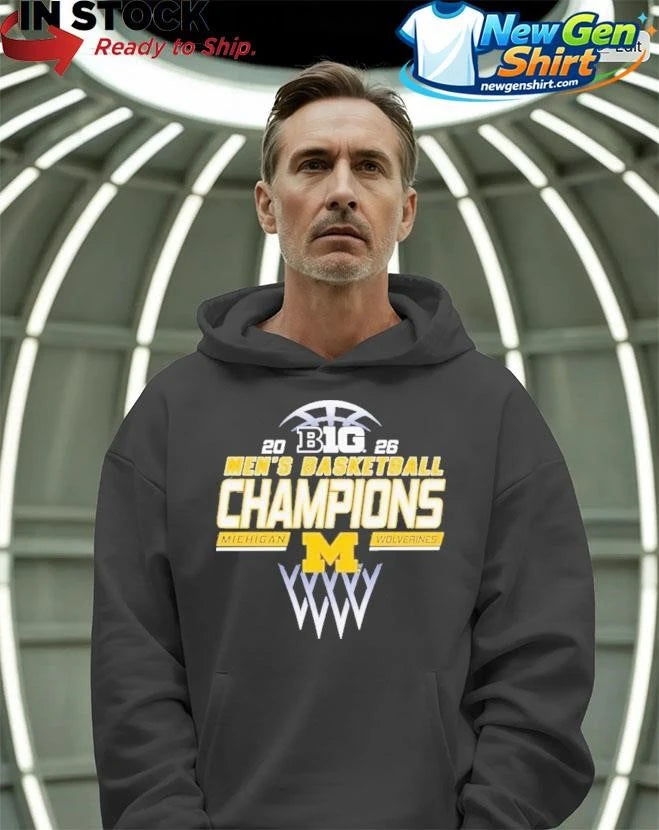 Michigan Wolverines Men’s Basketball 2026 Big Ten Regular Season Champions Locker Room Shirt