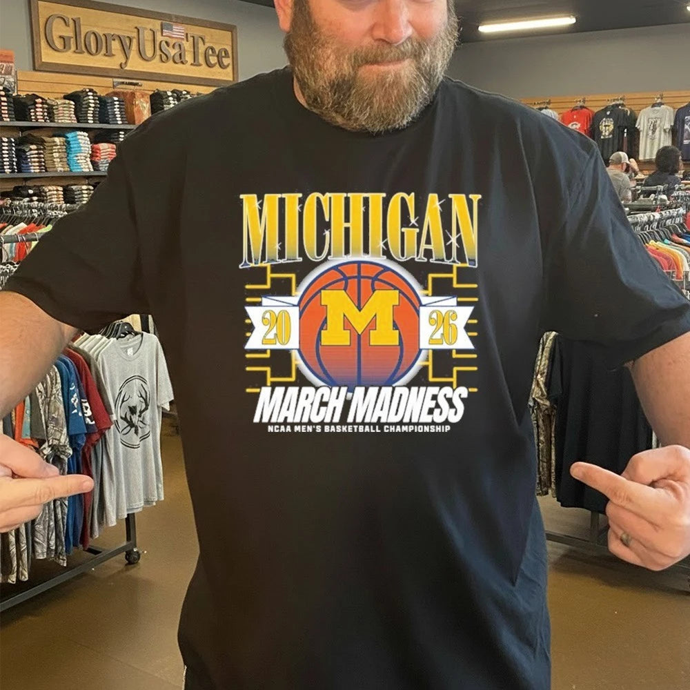 Michigan Wolverines Men’s Basketball 2026 March Madness Championship Shirt