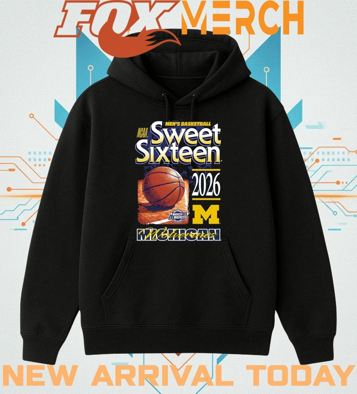 Michigan Wolverines Men’s Basketball 2026 NCAA Sweet Sixteen Bound shirt