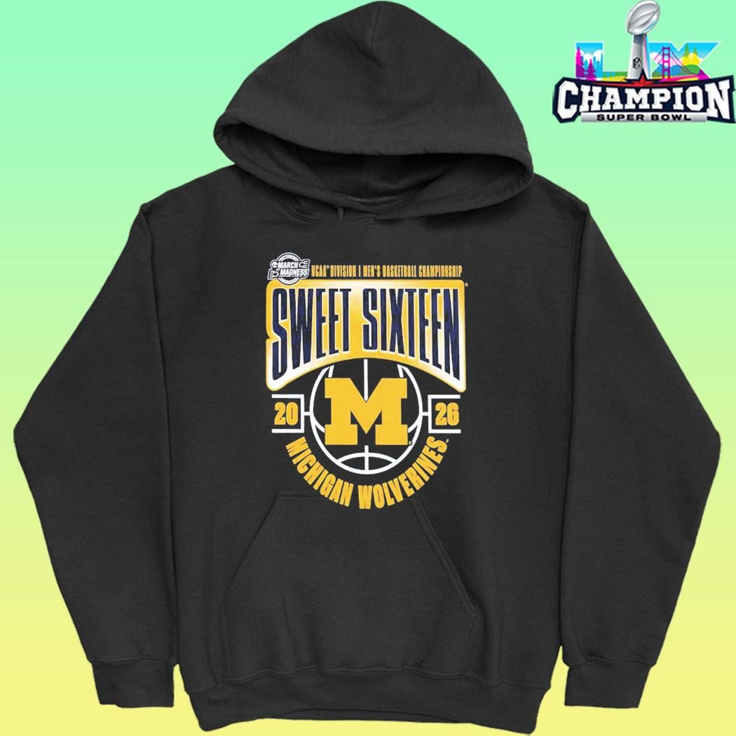 Michigan Wolverines Men’s Basketball 2026 Ncaa March Madness Sweet 16 Shirt