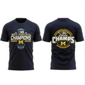 Michigan Wolverines Men’s Basketball Big Ten 2026 Champions Logo Two Sided Shirt
