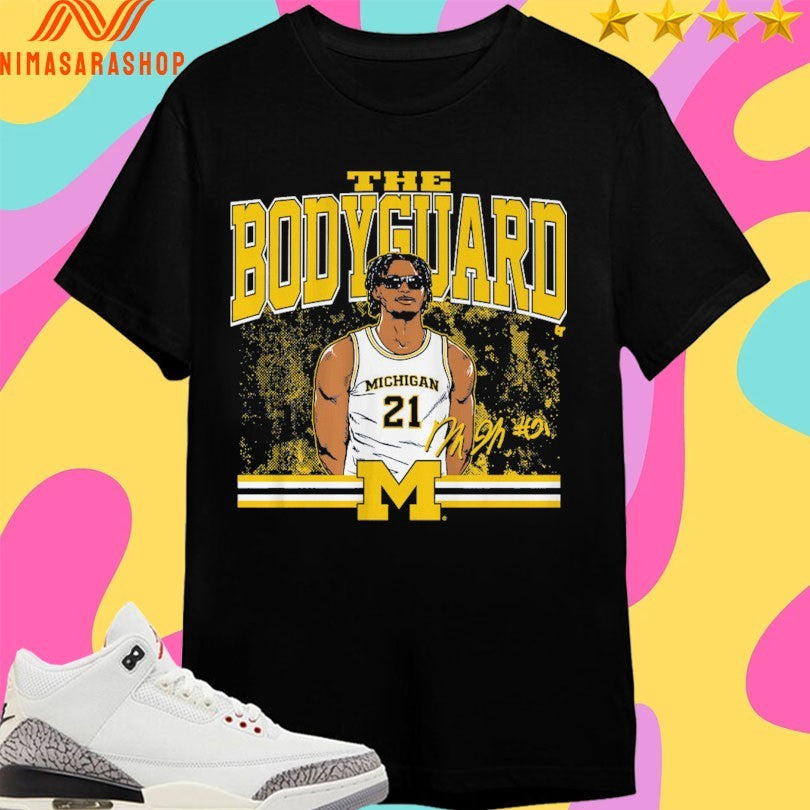 Michigan Wolverines Men’s Basketball Morez Johnson Jr The Bodyguard Signature Shirts