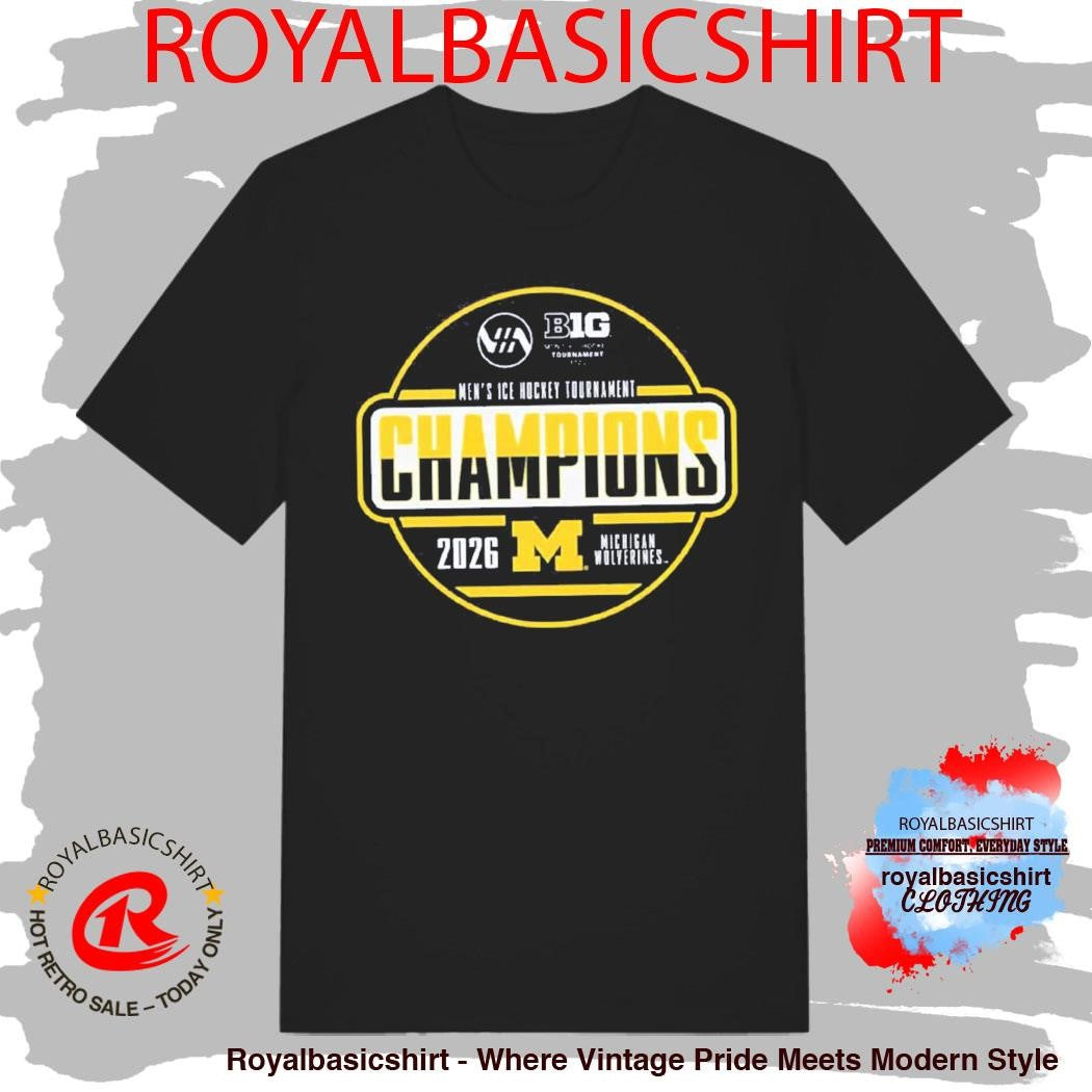 Michigan Wolverines Men’s Hockey Big 10 Champions 2026 T-Shirt