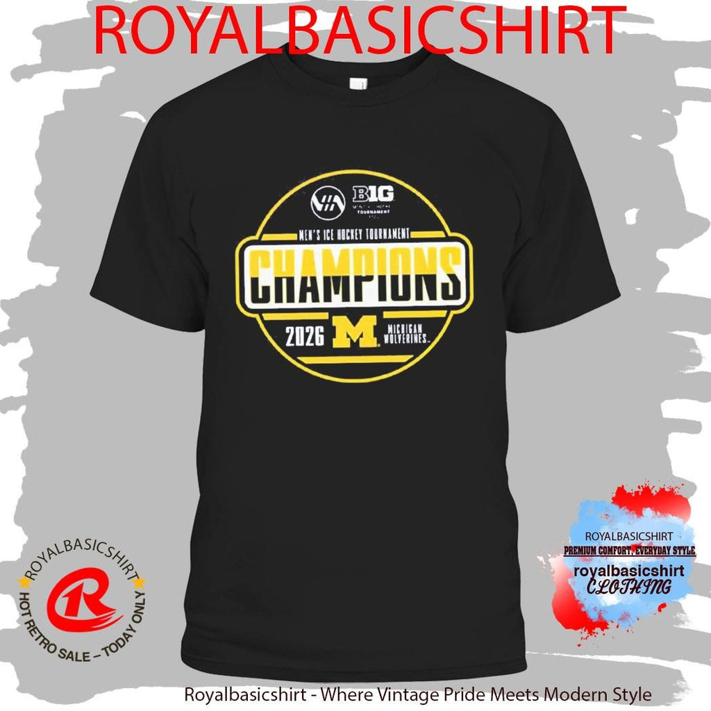 Michigan Wolverines Men’s Hockey Big 10 Champions 2026 T-Shirt