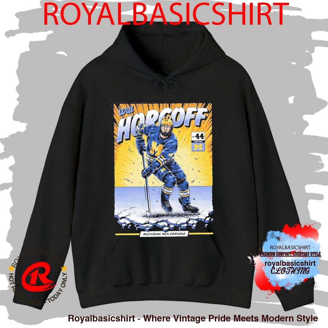 Michigan Wolverines Men’s Hockey Will Horcoff Student Athlete Comic T-Shirt