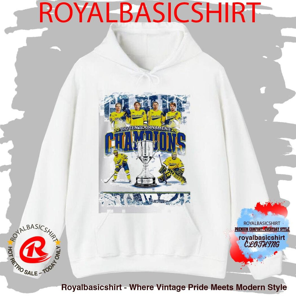 Michigan Wolverines Men’s Ice Hockey 2026 Big 10 Tournament Champions T-Shirt