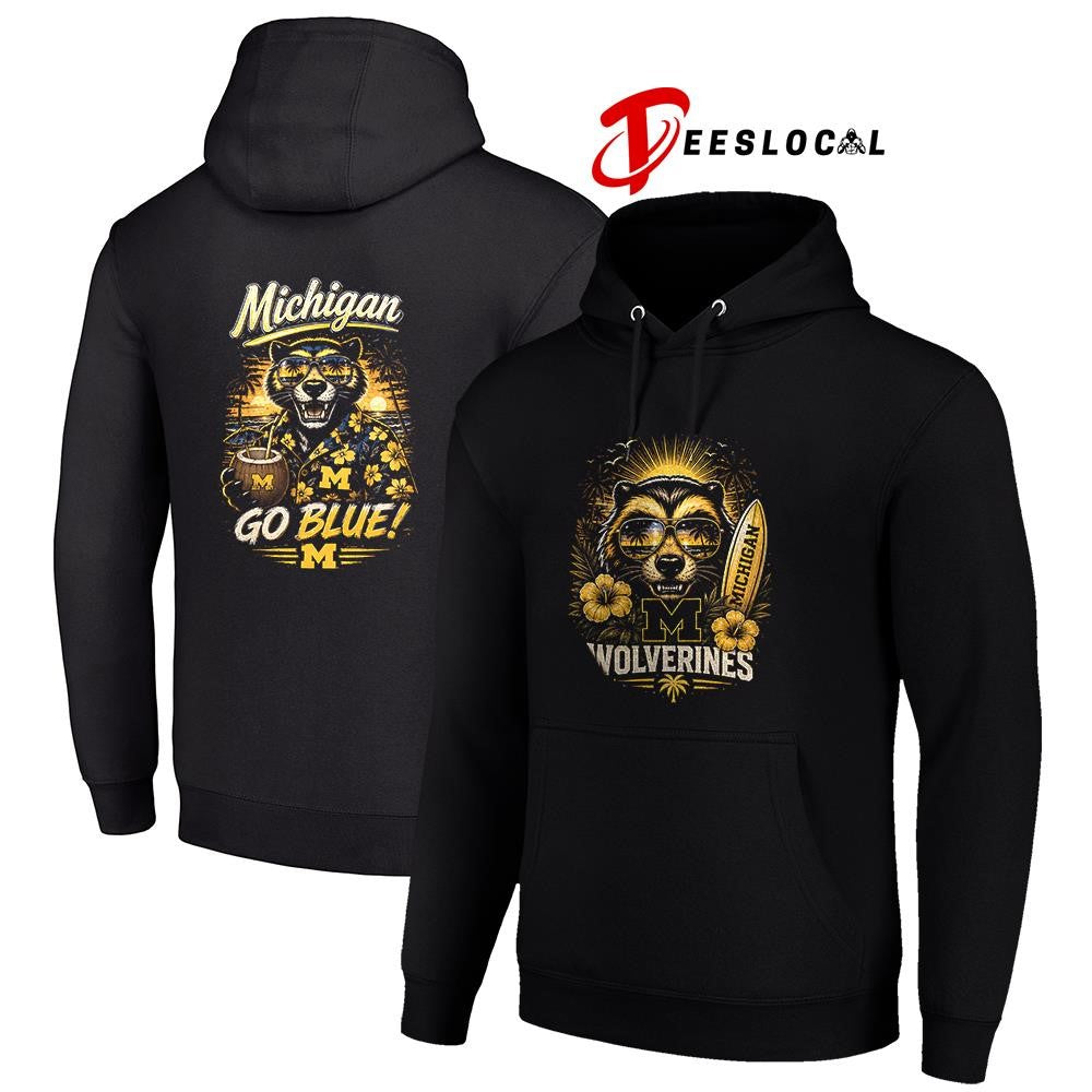 Michigan Wolverines NCAA Tropical mascot shirt
