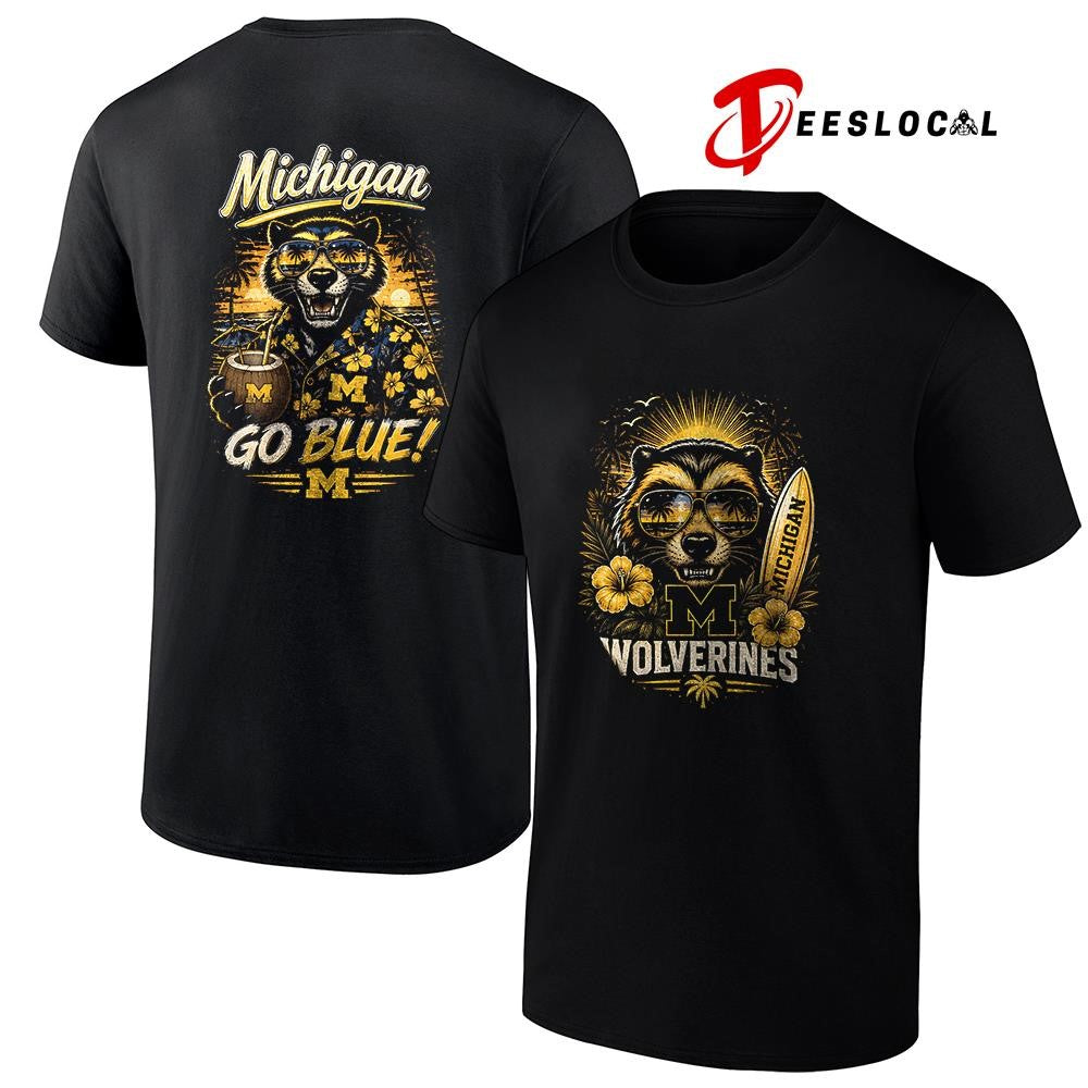 Michigan Wolverines NCAA Tropical mascot shirt