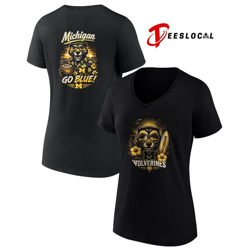 Michigan Wolverines NCAA Tropical mascot shirt