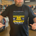 Michigan Wolverines Navy Blue Something Inked 2026 NCAA March Madness Sweet 16 Bound Net Men’s Basketball Shirt