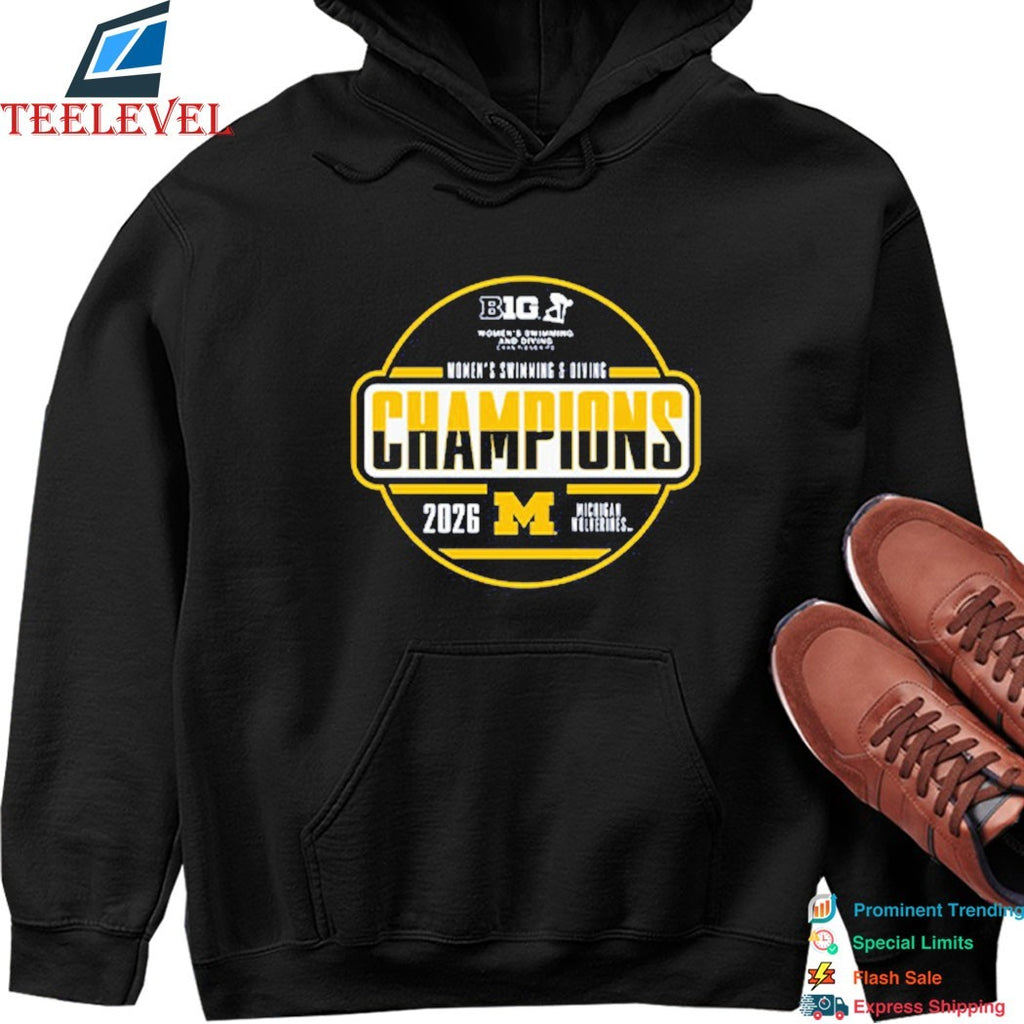 Michigan Wolverines Women’s Swimming And Diving 2026 Big Ten Champions T-Shirt