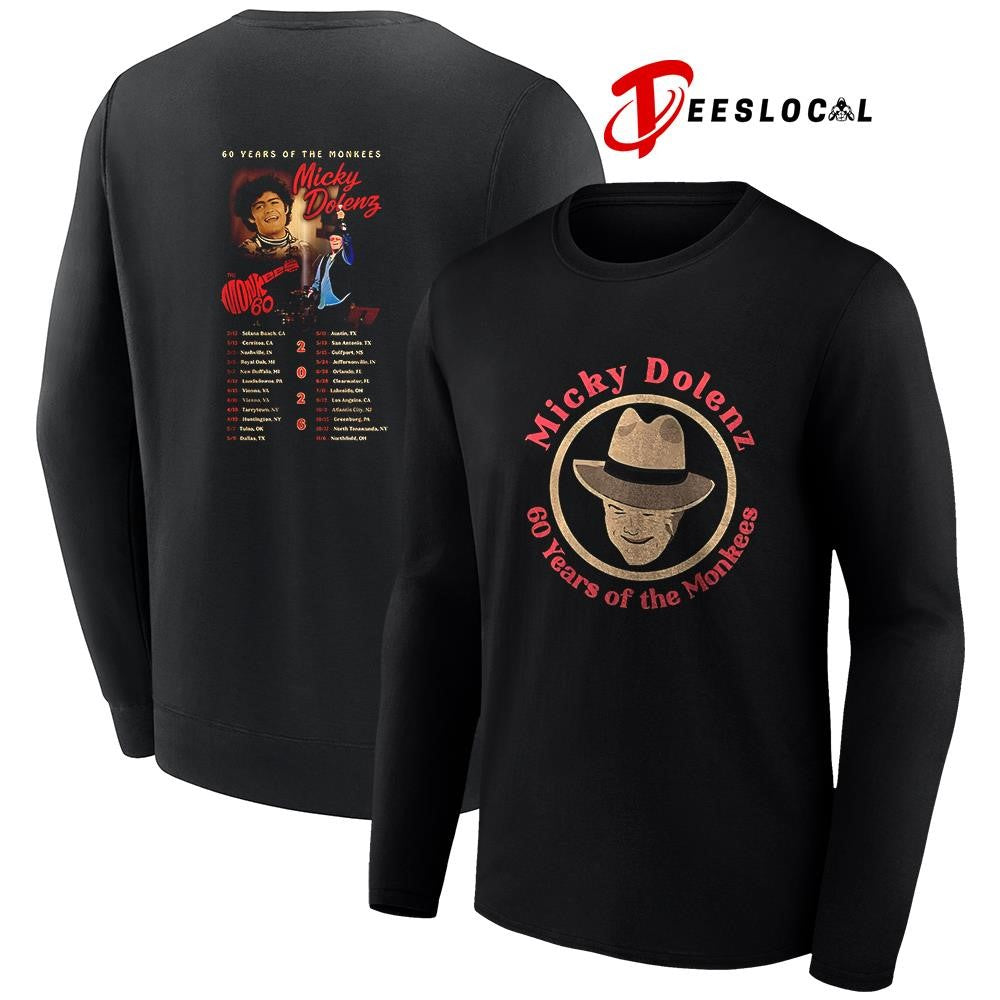 Micky Dolenz 60 years of the Monkees dates schedule shirt