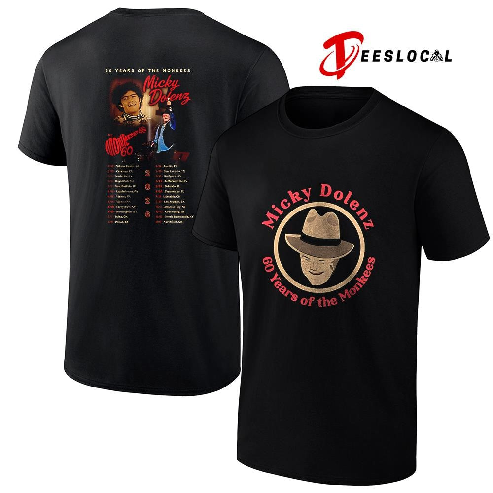 Micky Dolenz 60 years of the Monkees dates schedule shirt