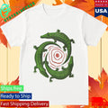 Mid Century Manolo Prieto Three Alligators Swirl Book Cover Shirt