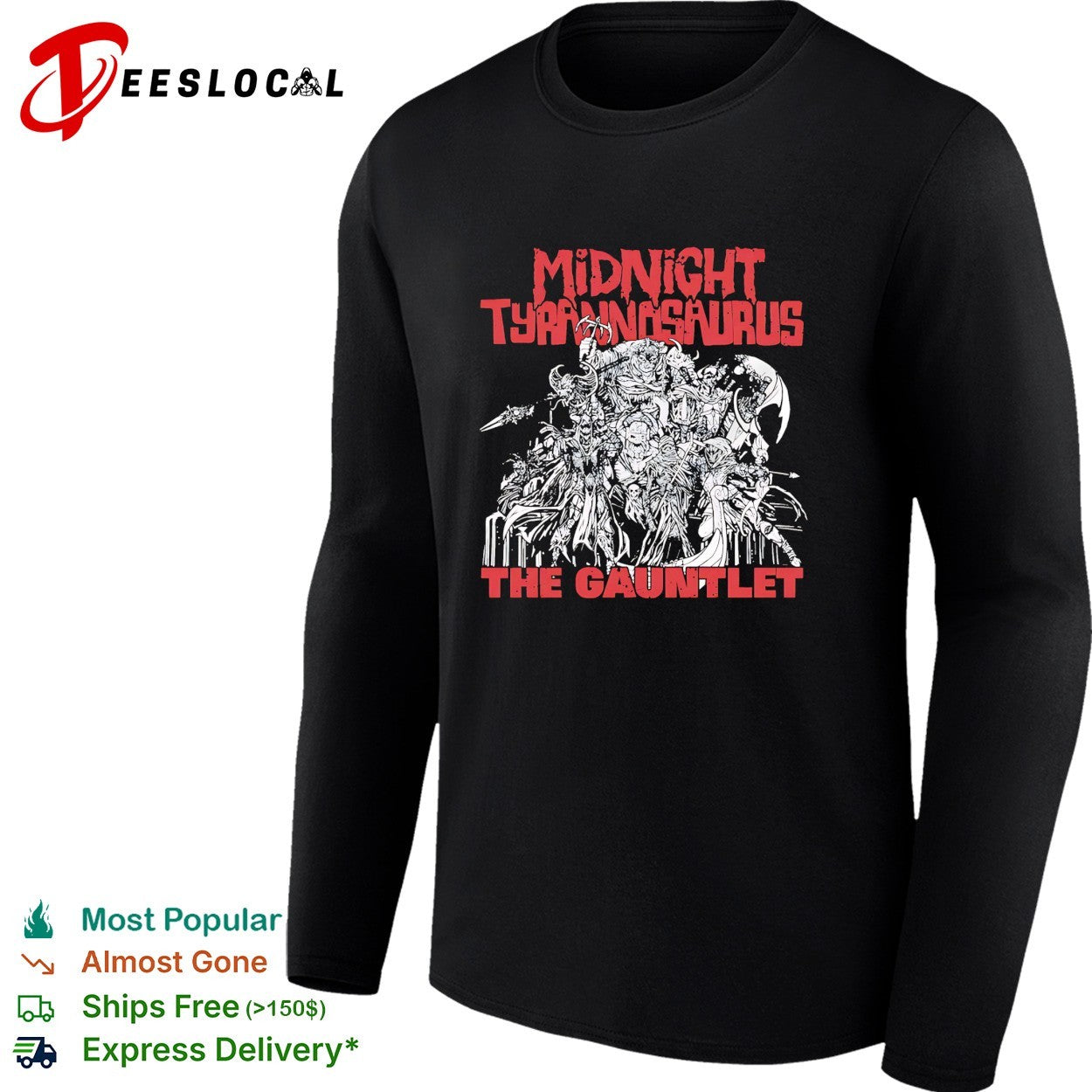 Midnight Tyrannosaurus the gauntlet dubstep shirt