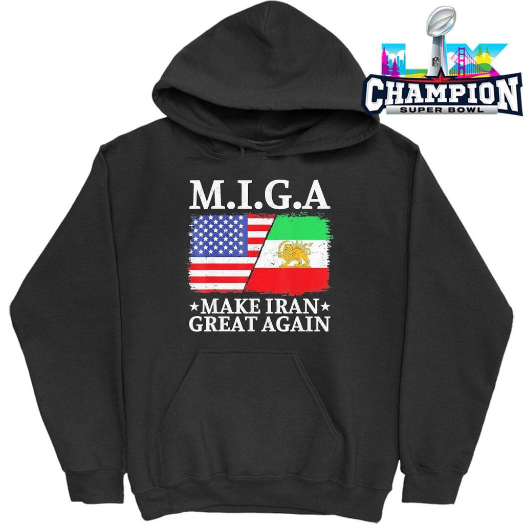 Miga Make Iran Great Again Half American Half Iranian Shirt