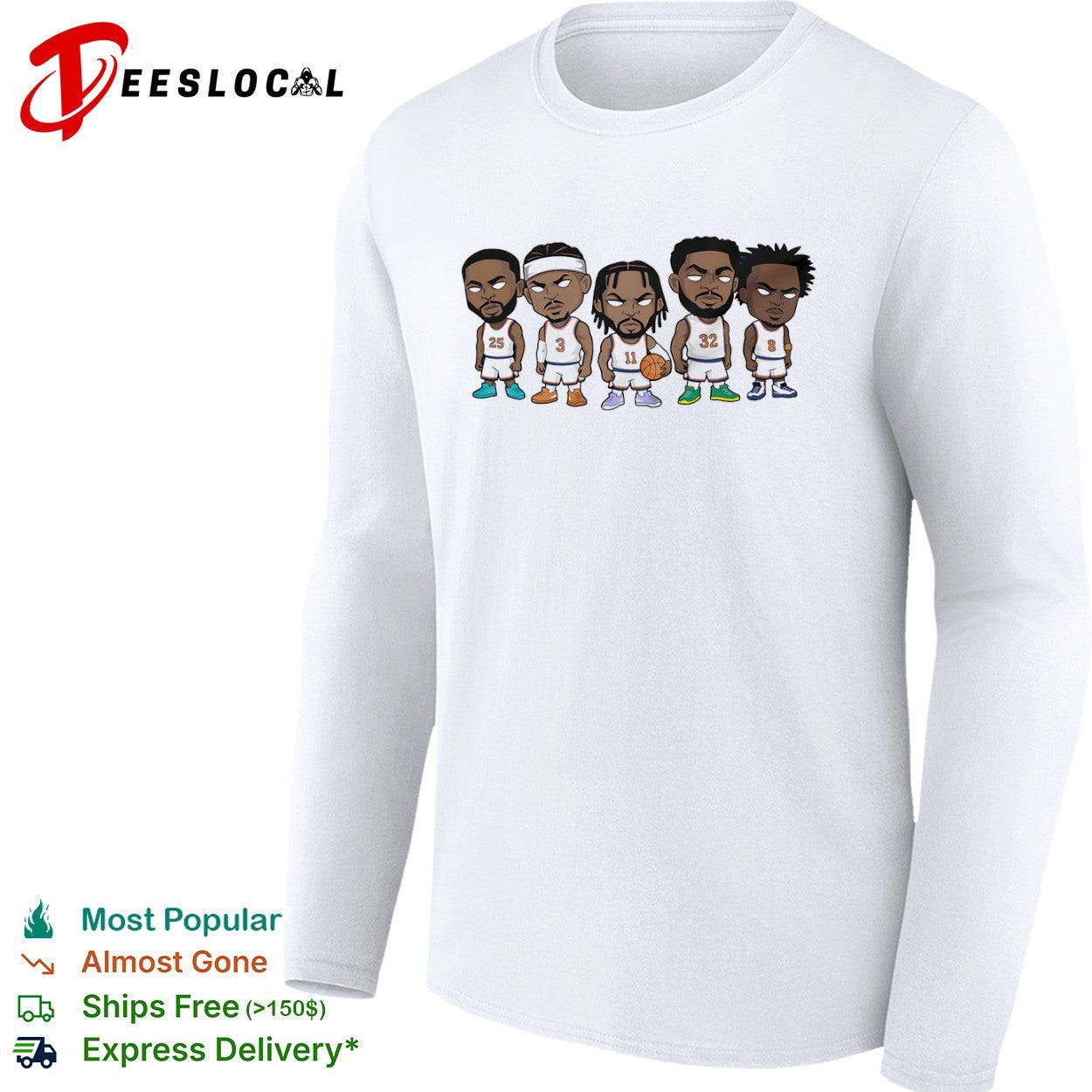 Mikal Bridges Josh Hart Jalen Brunson Karl Anthony Towns OG Anunoby New York Knicks shirt