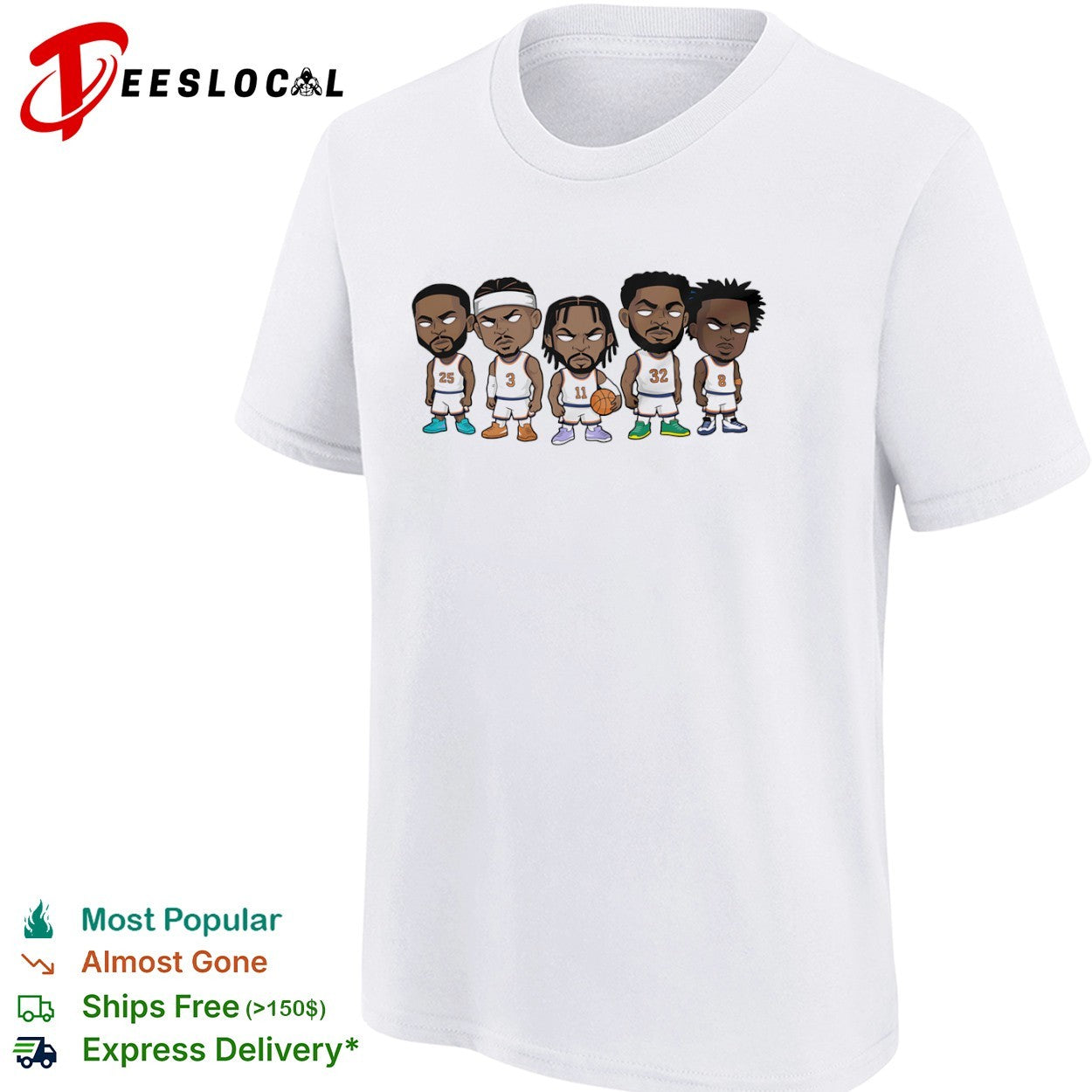 Mikal Bridges Josh Hart Jalen Brunson Karl Anthony Towns OG Anunoby New York Knicks shirt