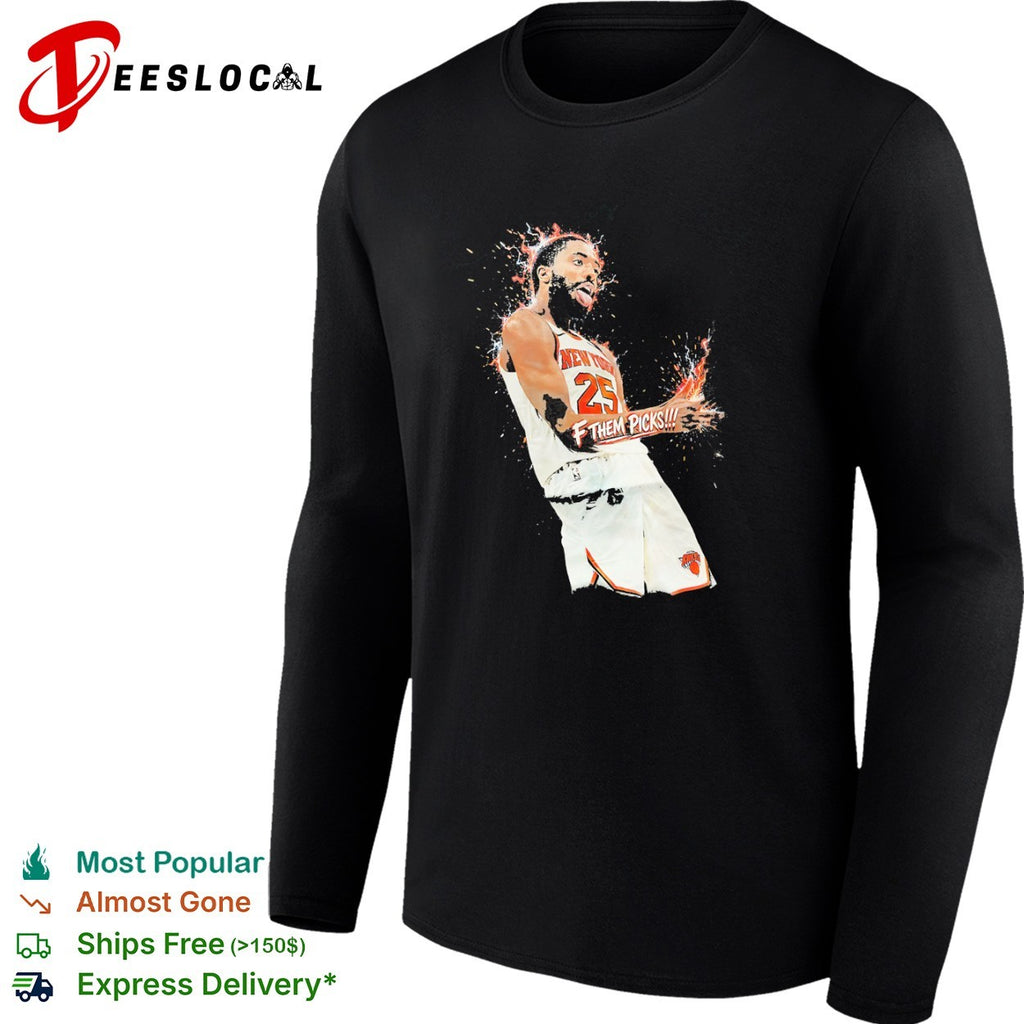 Mikal Bridges New York Knicks NBA portrait shirt