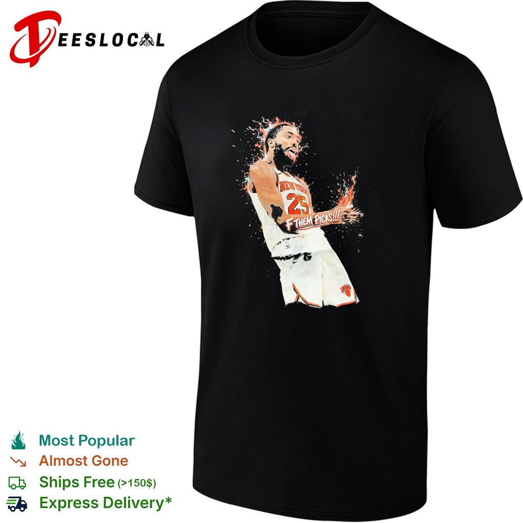 Mikal Bridges New York Knicks NBA portrait shirt