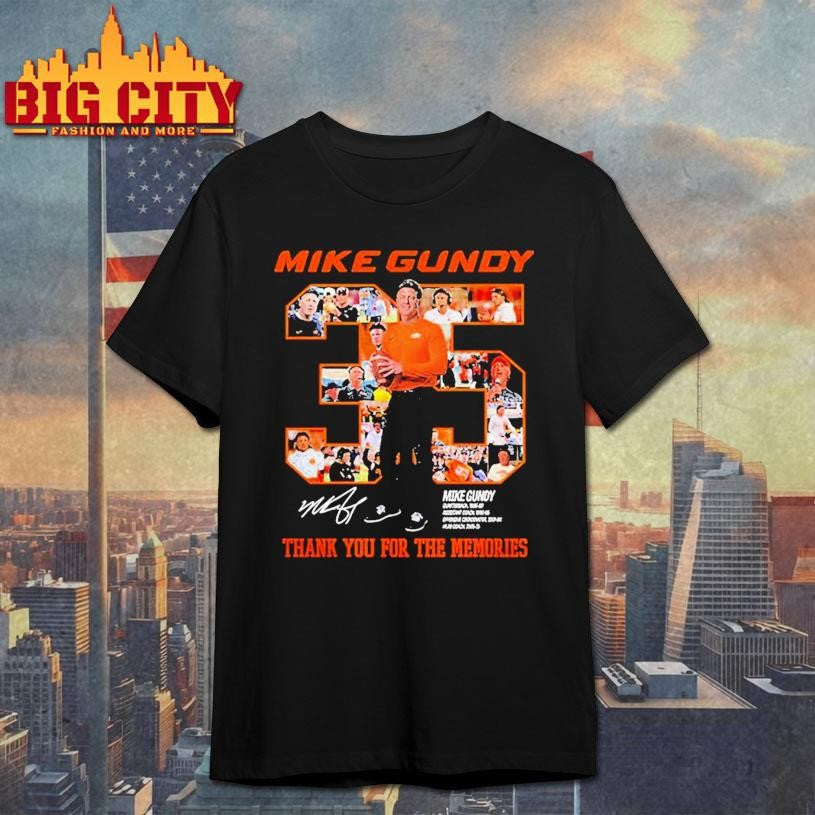 Mike Gundy 35 Years Of Wholehearted Thank You For The Memories Oklahoma State Cowboys Shirt