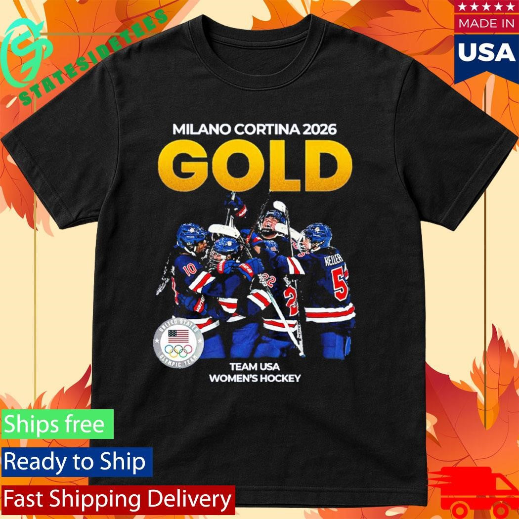 Milano Cortina 2026 Gold Team Usa Women’s Hockey Gold Medal Shirt