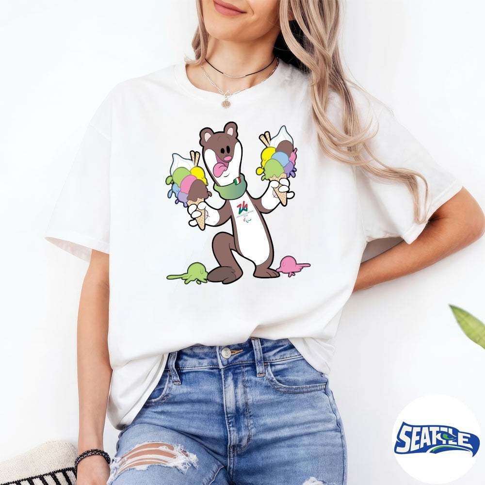 Milano Cortina 2026 Paralympics Milo Mascot Gelato shirt