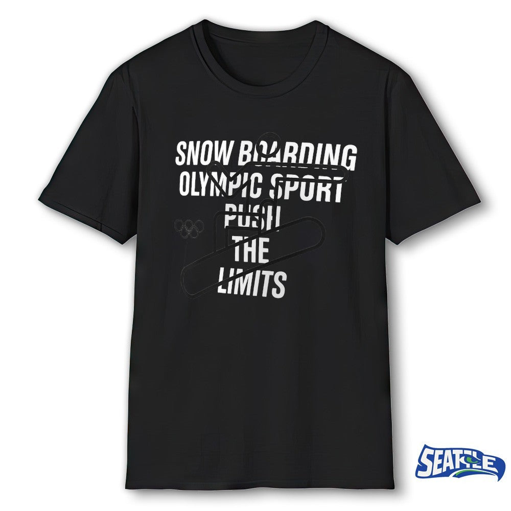 Milano Cortina 2026 Winter Olympics Snow Boarding Pictogram Olympics Sport Push The Limits shirt