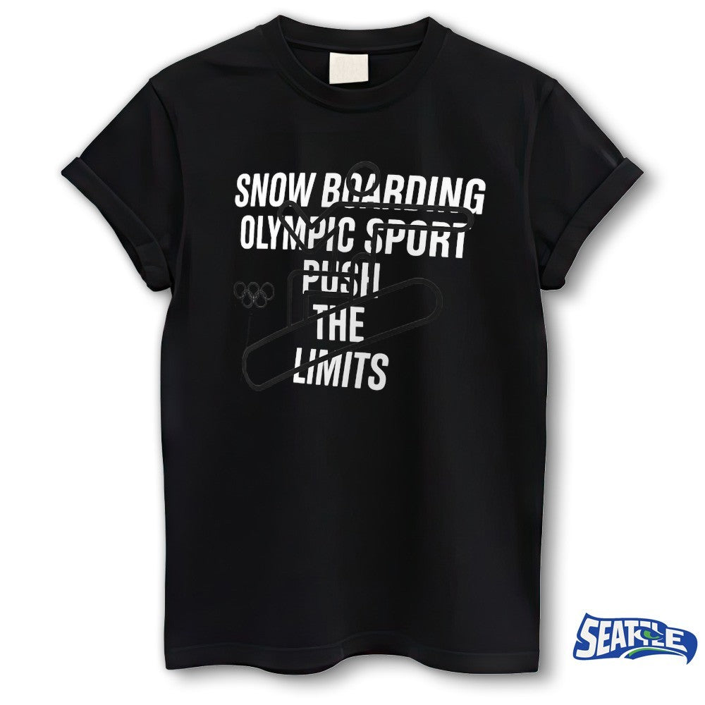 Milano Cortina 2026 Winter Olympics Snow Boarding Pictogram Olympics Sport Push The Limits shirt