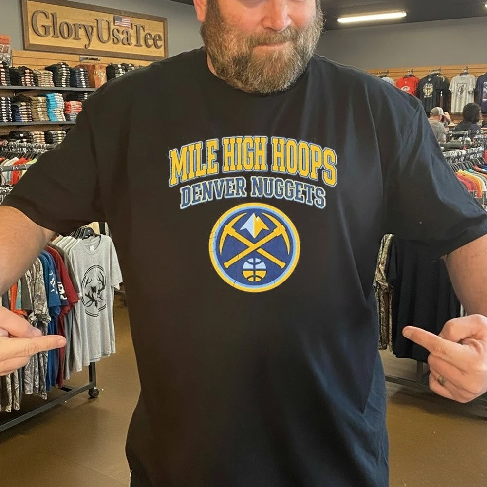 Mile High Hoops Denver Nuggets Colorado Basketball Graphic Shirt