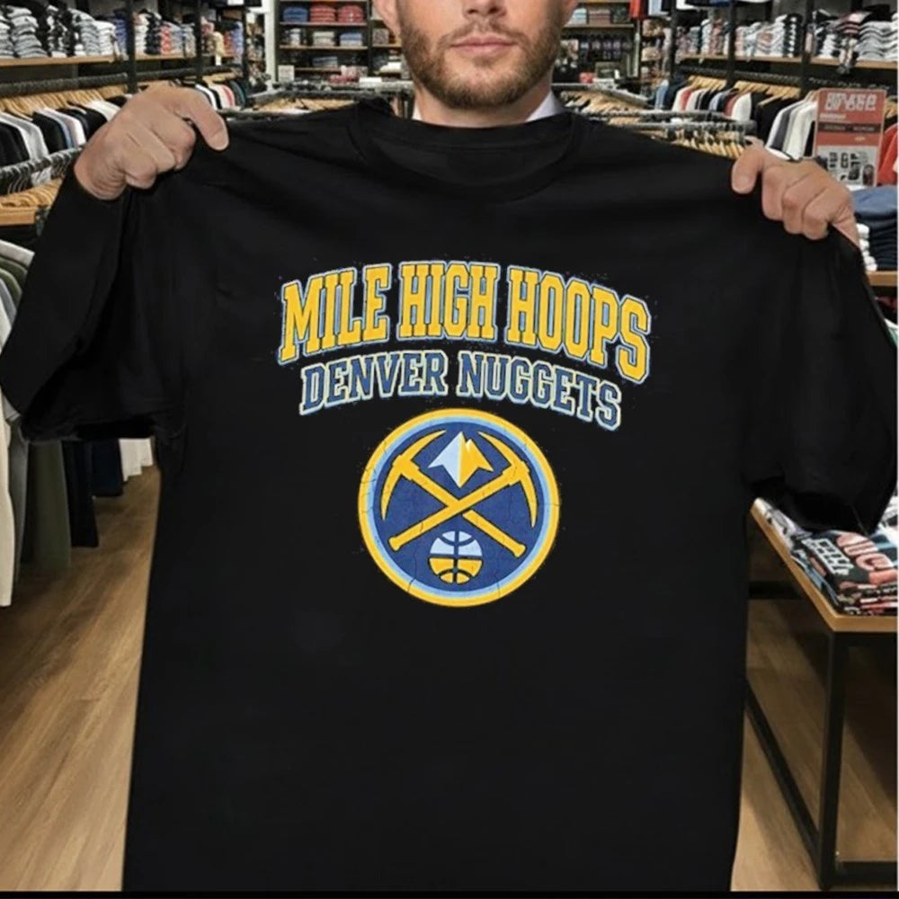 Mile High Hoops Denver Nuggets Colorado Basketball Graphic Shirt